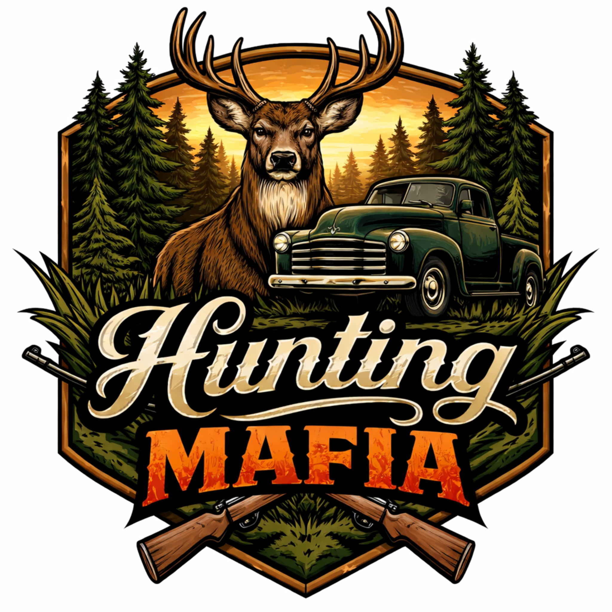 Deer Truck Badge Hoodie